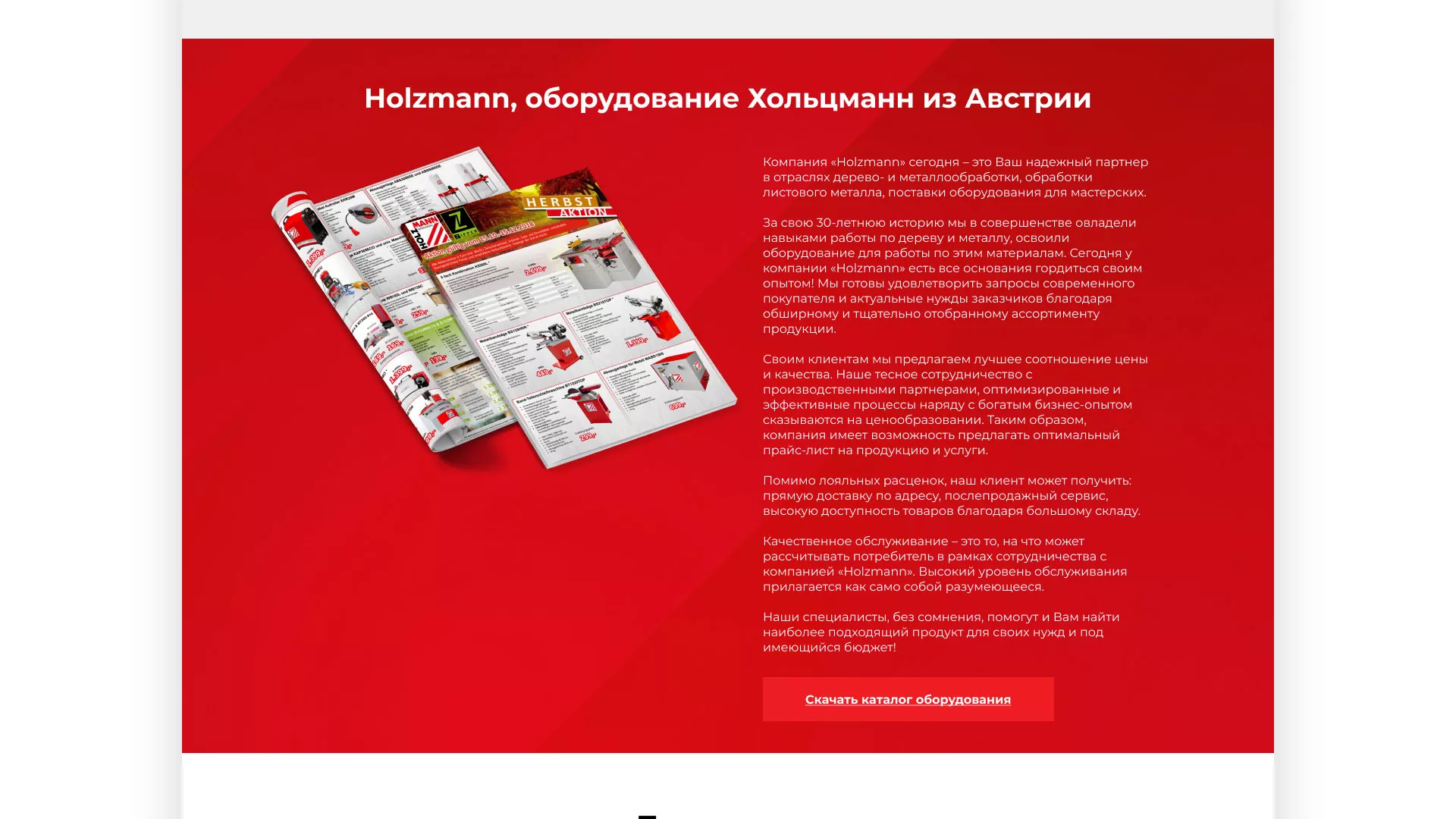 Создание сайта компании «HOLZMANN Maschinen GmbH» в Галиче